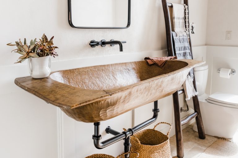 I Turned an Antique Dough Bowl Into a Sink, And It Totally Transformed Our Bathroom